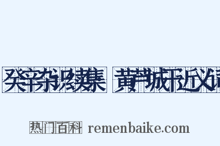 癸辛杂识续集·黄芦城干近义词是什么意思的图片